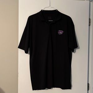 Men’s Black Polo - Kansas State University Powercat logo embroidered. Size XL
